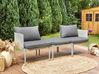 2 Seater Convertible Garden Sofa Set Light Grey TERRACINA_863602