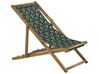 Set di 2 sedie a sdraio in legno acacia chiaro olive verde ANZIO_819526