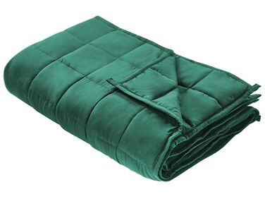 Cobertor pesado 9 kg verde esmeralda 150 x 200 cm NEREID