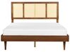 EU King Size Bed with LED Light Wood AURAY_901730