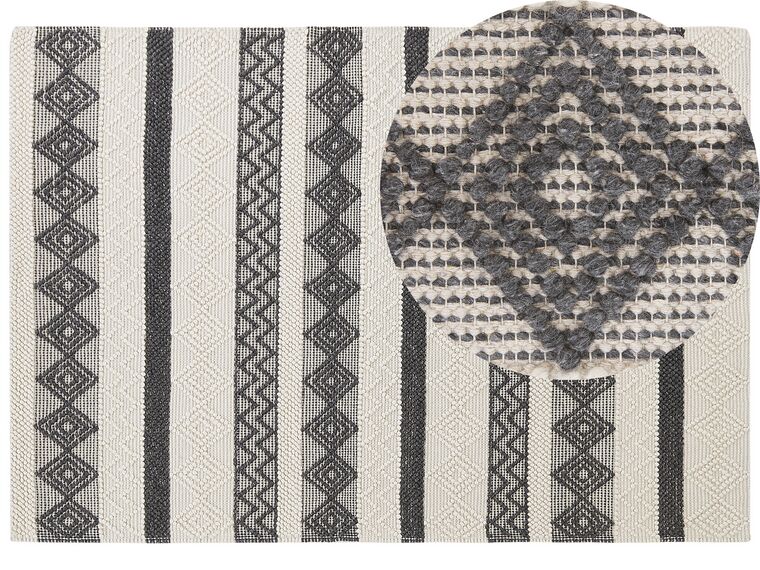 Vlněný koberec 160 x 230 cm světle béžový/šedý DAVUTLAR_830886