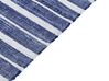 Outdoor Teppich dunkelblau / weiß 160 x 230 cm Streifenmuster Kurzflor BADEMLI_846578