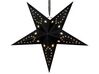 Sada 2 závesných zamatových hviezd s LED 60 cm čierna MOTTI_835550