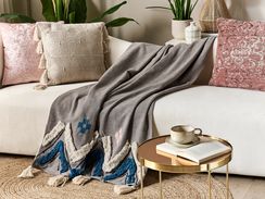 Huopa puuvilla harmaa 130 x 180 cm KOTTAYAM