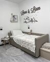 Łóżko wysuwane tapicerowane 90 x 200 cm ciemnoszare LIBOURNE_899321