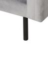 Lænestol med armlæn grå velour VINTERBRO_900563