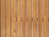 Zestaw mebli balkonowych drewno akacjowe z poduszkami czerwonymi JAVA_786188