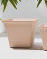 Set of 2 Plant Pots 41 x 41 x 36 cm Pink PSATHA_860265
