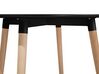Mesa de jantar preta com pernas de madeira ⌀ 90 cm BOVIO_713251