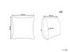 Set of 2 Cotton Cushions Geometric Pattern  45 x 45 cm Beige and White BANYAN_838774