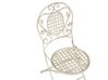 Salon de jardin bistrot table et 4 chaises en acier blanc cassé BIVIO_807859