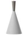 Metal Pendant Lamp White with Silver TAGUS_688175