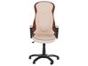 Faux Leather Swivel Executive Chair Beige FELICITY_818767