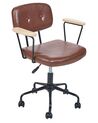 Faux Leather Desk Chair Brown ALGERITA_855228