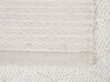 Tæppe 80 x 150 cm hvid uld ERZIN_849378