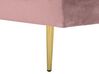 Chaise longue fluweel roze rechtszijdig MIRAMAS_754019