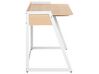 1 Drawer Home Office Desk 120 x 60 cm Light Wood and White QUITO_720422
