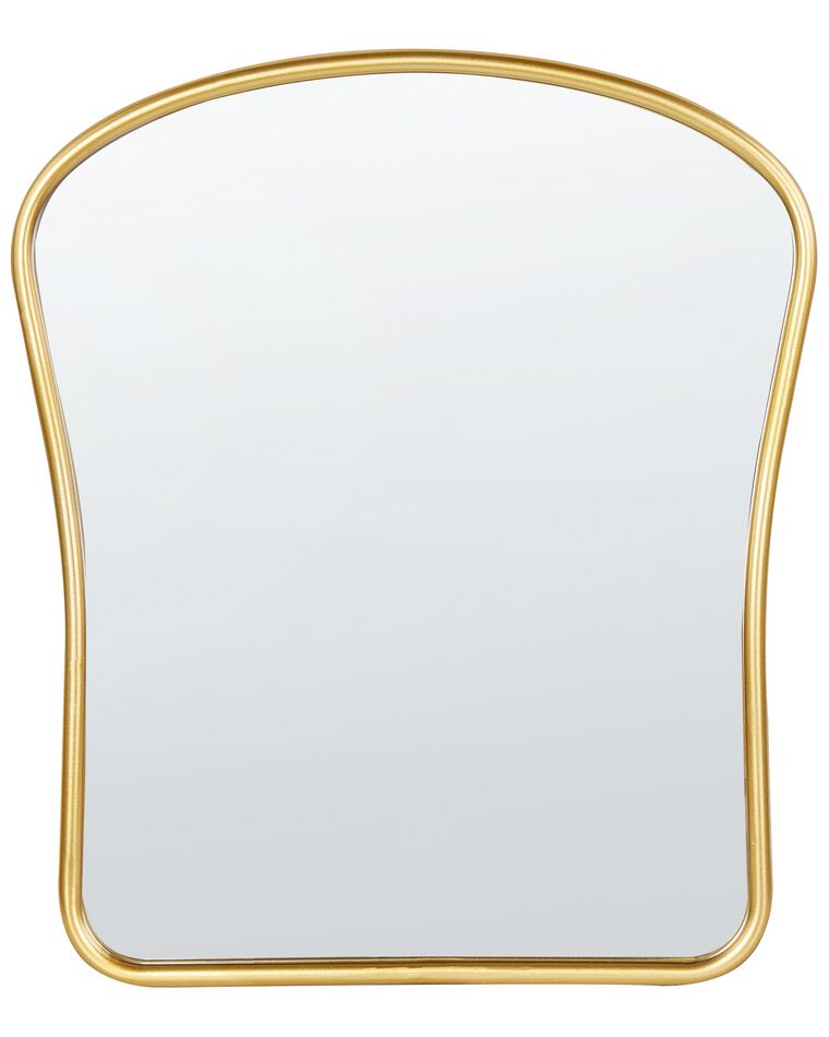 Kovové nástenné zrkadlo 45 x 52 cm zlaté NOTH_900670