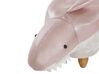 Fabric Animal Stool Pink and White SHARK_783178