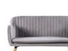 2 Seater Velvet Kitchen Sofa Grey TABY_793321