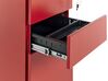 3 Drawer Metal Filing Cabinet Red BOLSENA_783540