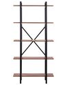 5 Tier Bookcase LED Dark Wood DARBY_897347
