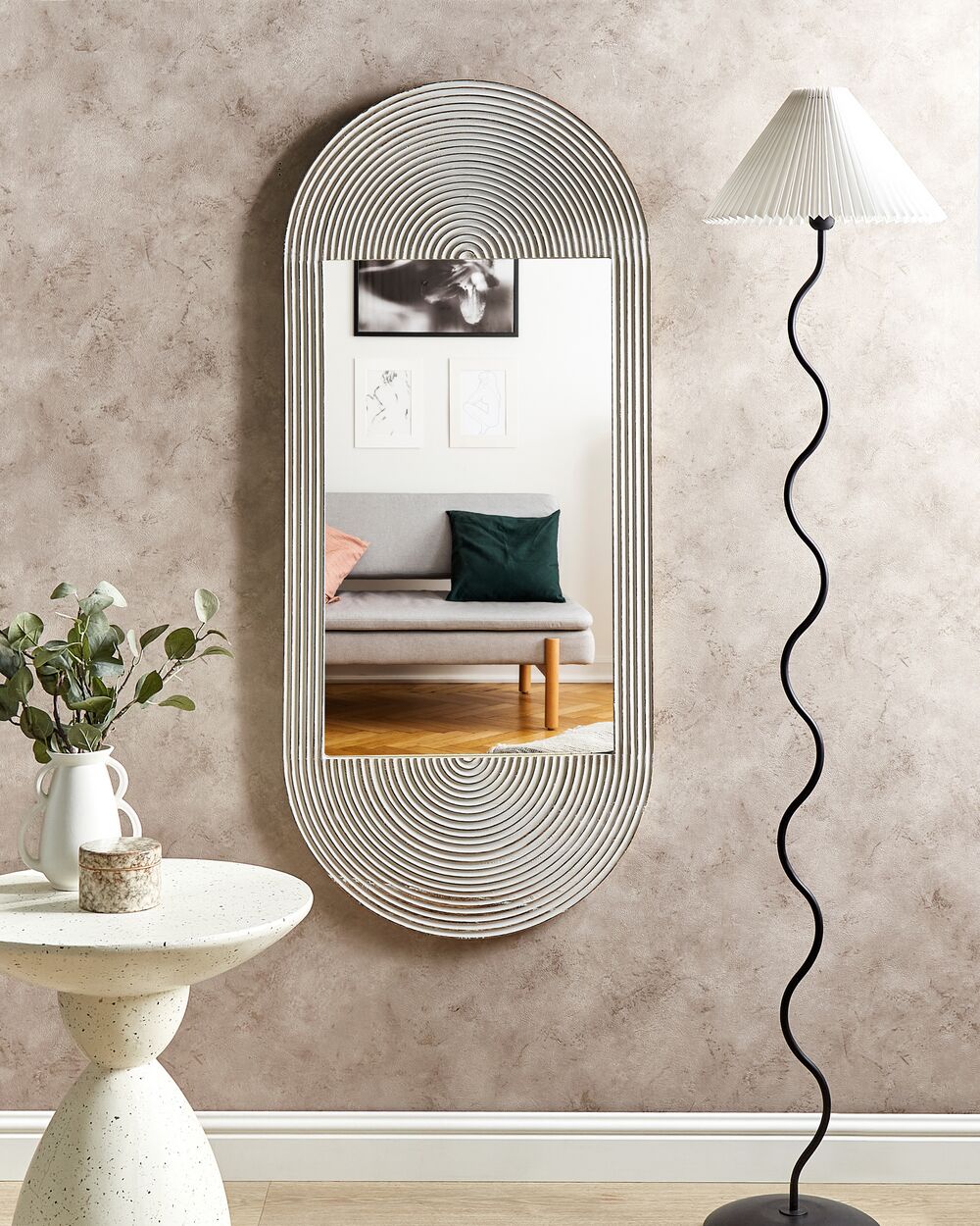 Specchio lunare rotondo 60 x 60 cm Ornamenti decorativi per specchio  cosmetico Ottimo regalo per gli amanti della decorazione della camera Boho  Chic