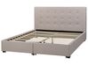 Fabric EU King Size Bed with Storage Light Grey LA ROCHELLE_744893