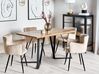 Table de salle à manger 140 x 80 cm bois clair et noir UPTON_850675