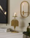 Set of 2 Metal Wall Candle Holders Gold CAVIANA_826496