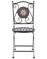 Zestaw 2 krzeseł ogrodowych metalowy czarny CARIATI_825732