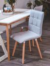 Mesa de jantar extensível 140/180 x 90 cm em branco e madeira clara SOLA_829468
