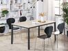 Table de salle à manger effet bois clair / noir 150 x 90 cm HOCKLEY_790617
