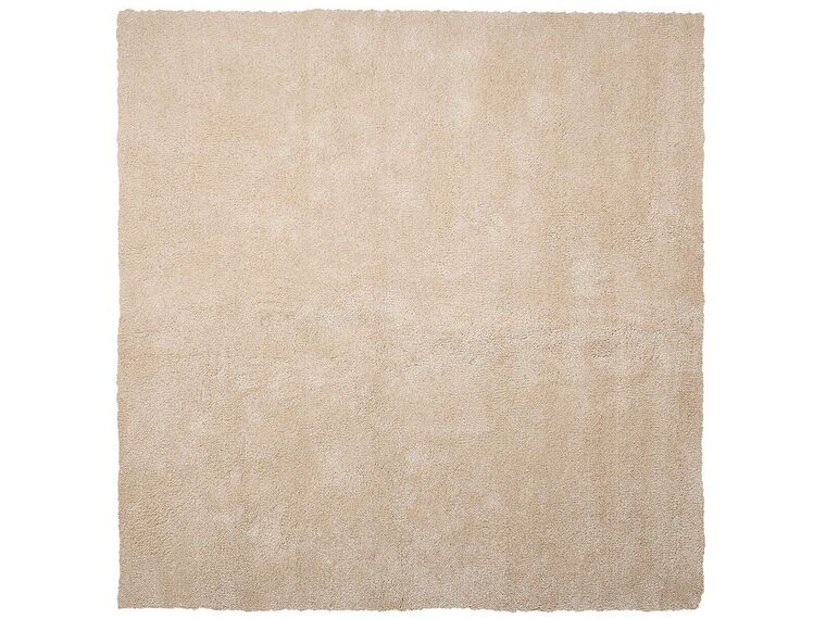 Tappeto shaggy beige chiaro 200 x 200 cm DEMRE_714875