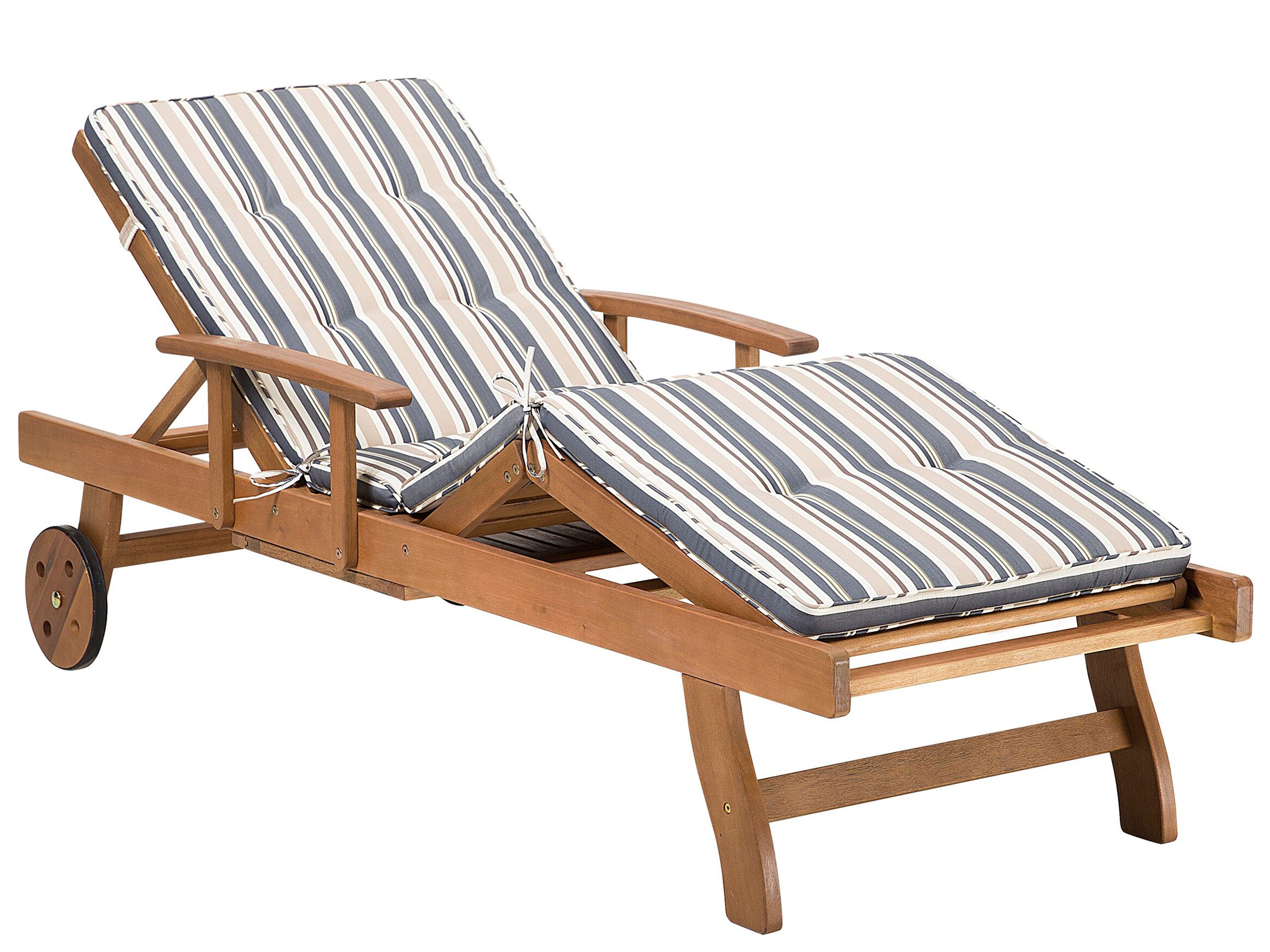 Auflage für Gartenliege TOSCANA/JAVA dunkelblaubeige gestreift 188 x