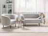 Sofa dwuosobowa tapicerowana czarno-biała LOEN_870419