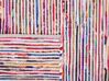 Teppich Baumwolle bunt-weiß 140 x 200 cm abstraktes Muster Kurzflor BARTIN_486647