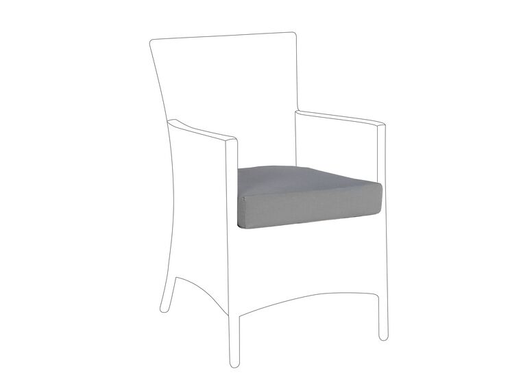 Set de 8 housses de coussins grises pour fauteuils de jardin ITALY_746268