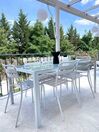 Table de jardin en aluminium et verre grise 160 x 90 cm CATANIA_805425