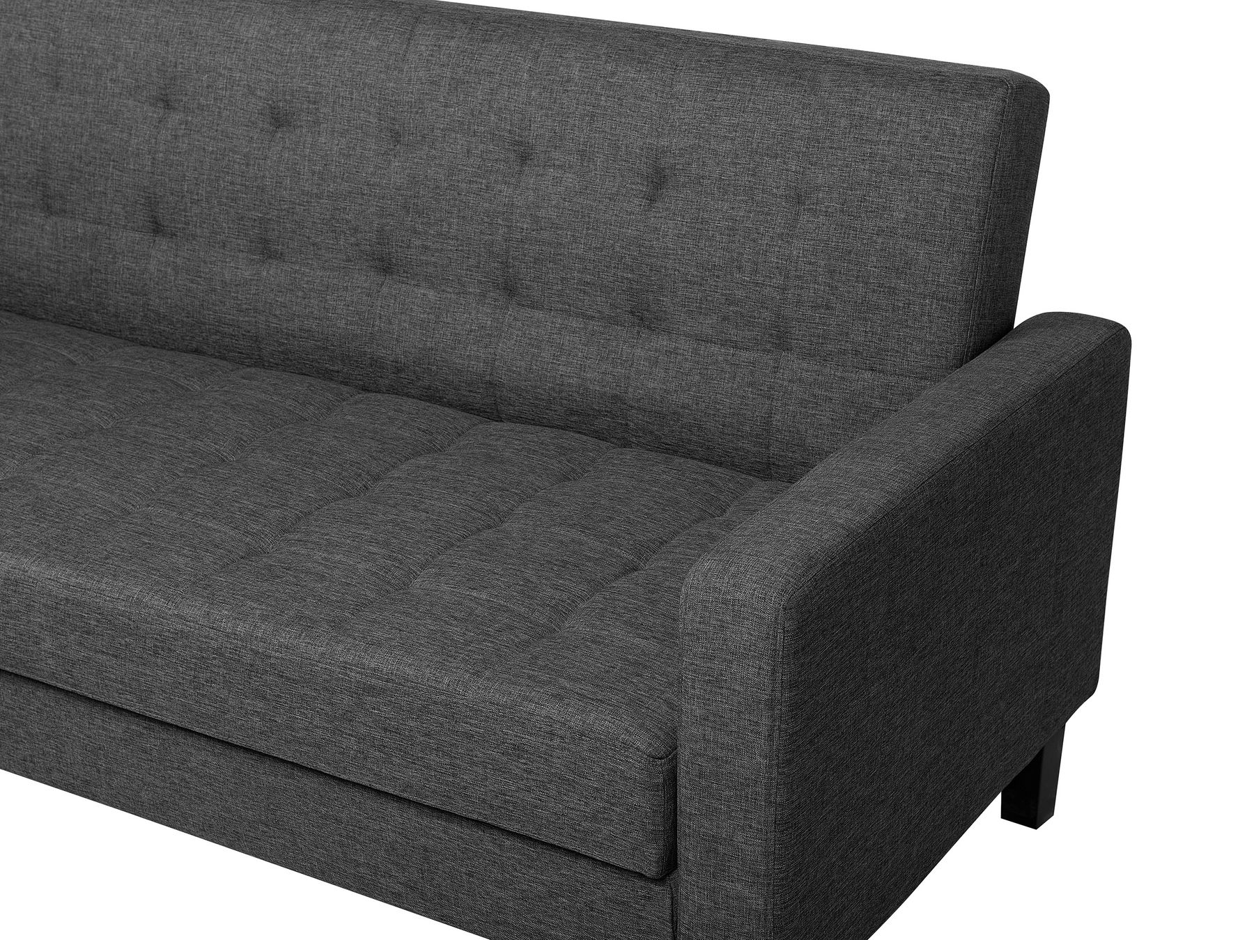 Fabric Sofa Bed Dark Grey VEHKOO Beliani.co.uk