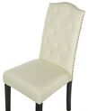 Set of 2 Fabric Dining Chairs Cream SHIRLEY_781783