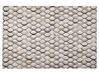 Dywan patchworkowy skórzany 160 x 230 cm brązowo-beżowy KIRCA_787183