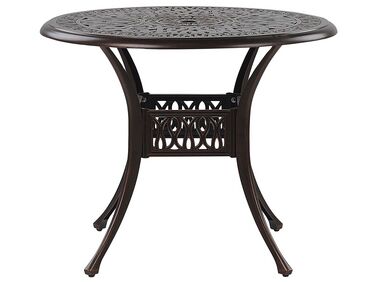 Round Garden Dining Table ⌀ 90 cm Brown ANCONA