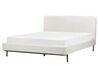 Łóżko boucle 160 x 200 cm białe CORIO_903249
