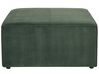 Canapé d'angle côté gauche modulable 4 places en velours côtelé vert foncé avec ottoman LEMVIG_875798
