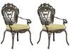 Conjunto de 2 sillas de jardín marrones SAPRI_765656