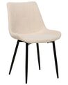 Set of 2 Boucle Dining Chairs Beige AVILLA_877493