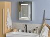 Kúpeľňová zrkadlová skrinka na stenu s LED osvetlením 40 x 60 cm čierna MALASPINA_905844