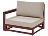 Lounge Set zertifiziertes Holz mahagonibraun 5-Sitzer modular Auflagen taupe TIMOR II_852278