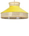 Lampa wisząca rattanowa naturalna z żółtym BATALI_836947